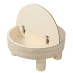 Round Coffee Table with Hidden Storage and Flip Top.