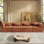 145.5 Inch Modular Sectional Sofa - Versatile Seating Solution.