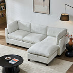 96.5' Sectional Couch with Ottoman for Living Room.