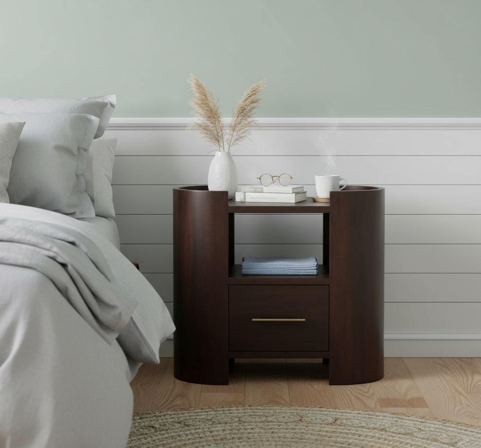 Mango Wood Bedside Table - Artisan Furniture Valencia.