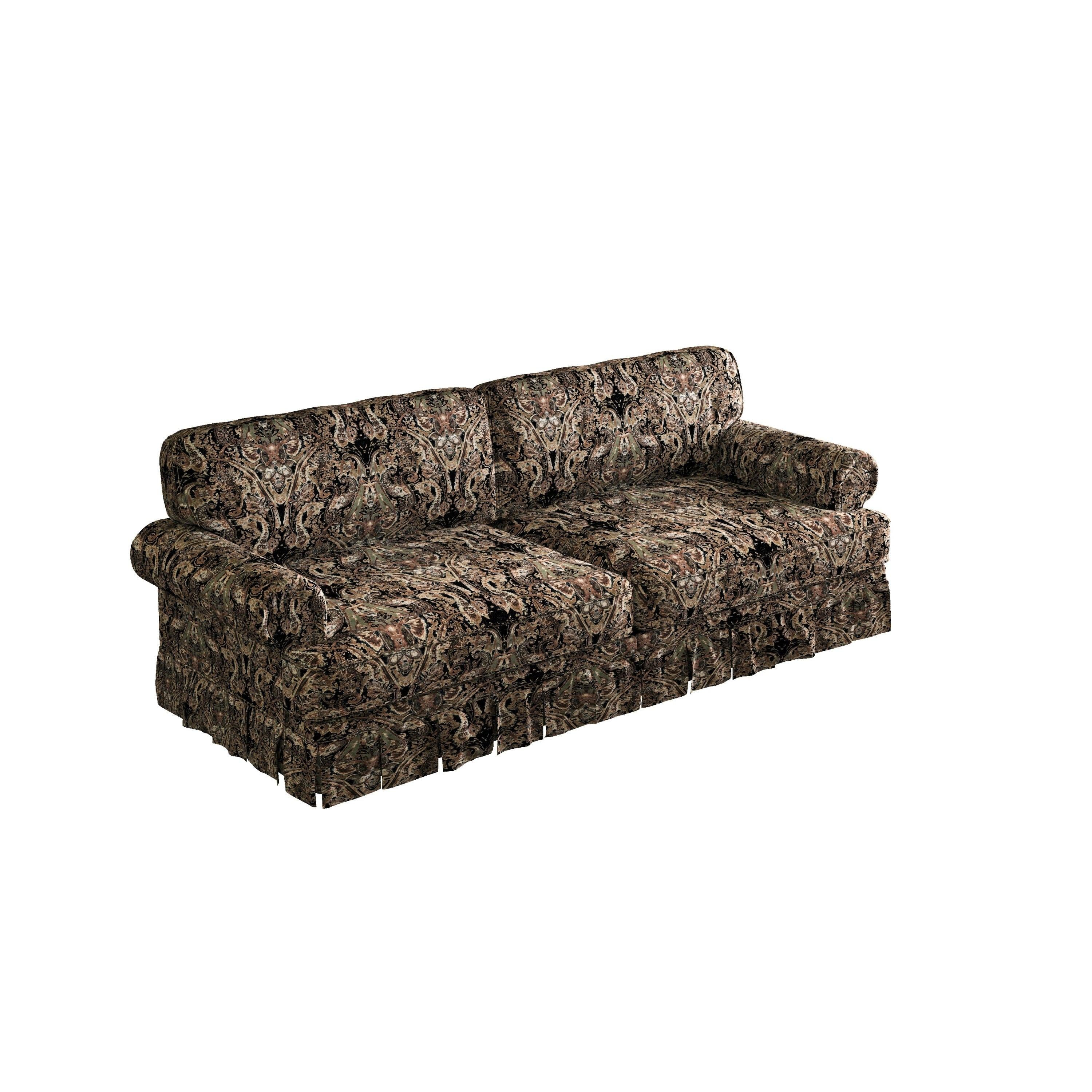 Black Floral Cloud Couch - 3&4-Seater Oxford Fabric Sofa.