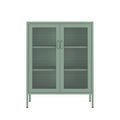 Amelia 32' Metal Accent Cabinet in Sage Green