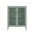 Amelia 32' Metal Accent Cabinet in Sage Green
