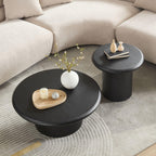 2-Piece Modern Round Coffee Table Set - Easy Assembly.