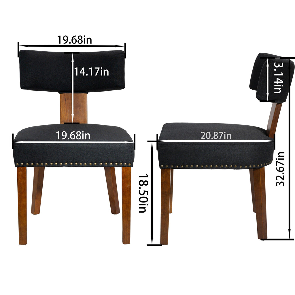 Farmhouse Dining Chairs Set of 2 - Mid-Century Modern Design.