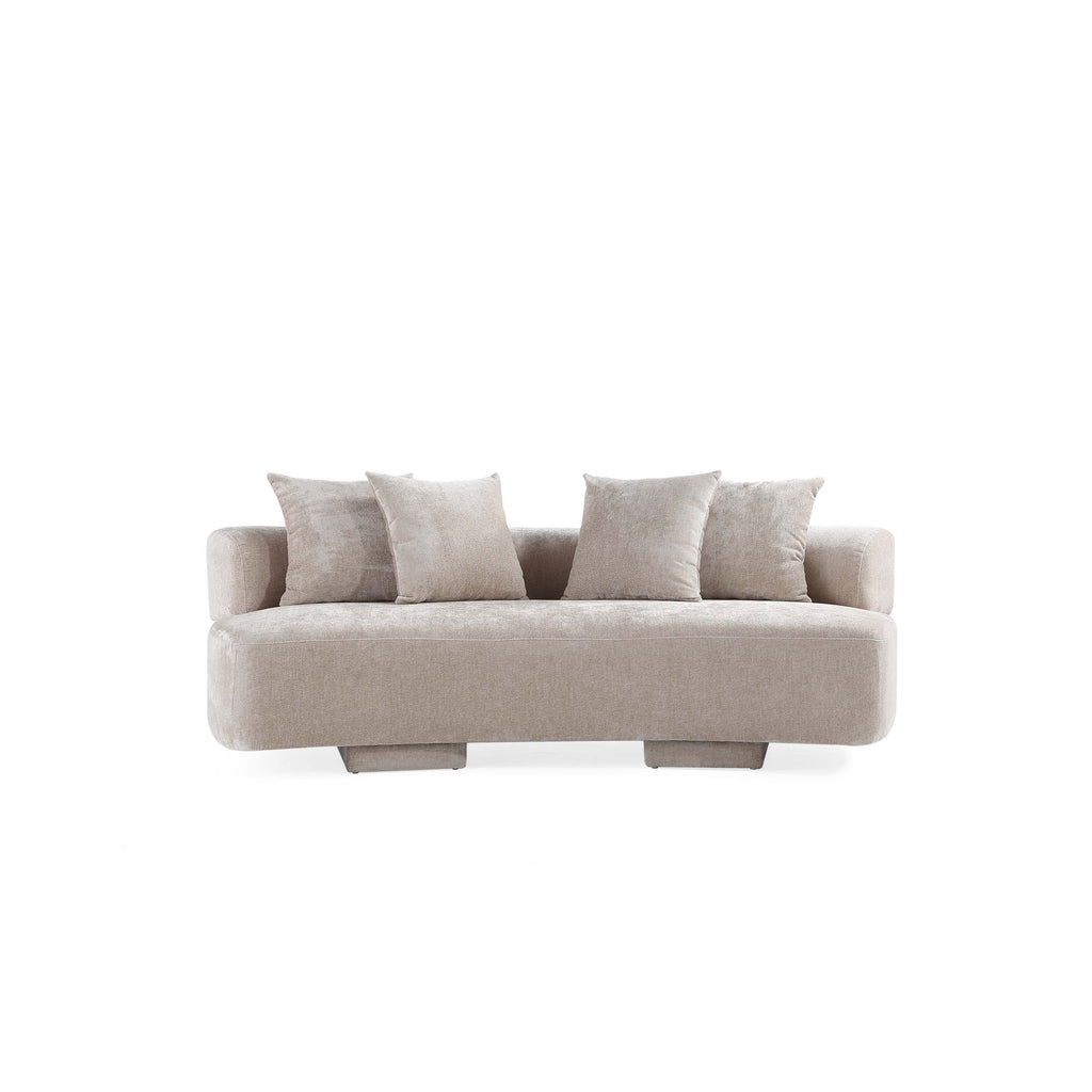 Modern Verandah Chenille 90.6' Sofa in Beige