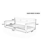 Acacia Wood Porch Swing Daybed Frame for Outdoor Relaxation.