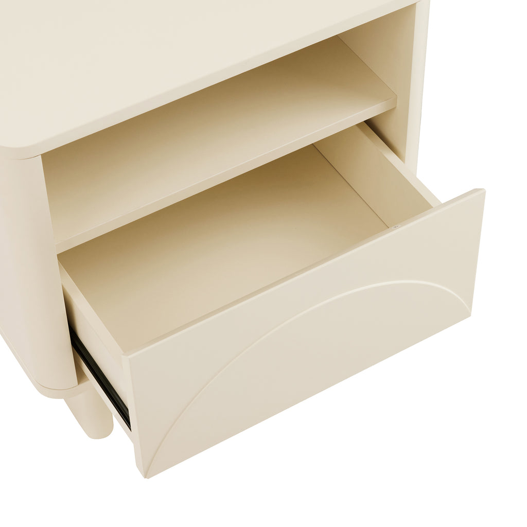 Ella 20' Nightstand in Cream (1-Drawer)
