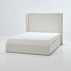 Carmen Upholstered Wingback Bed Frame - Full Size Easy Assembly.