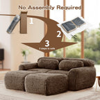 Modular Plush Sectional Sofa - Anti-Slip, No Assembly.