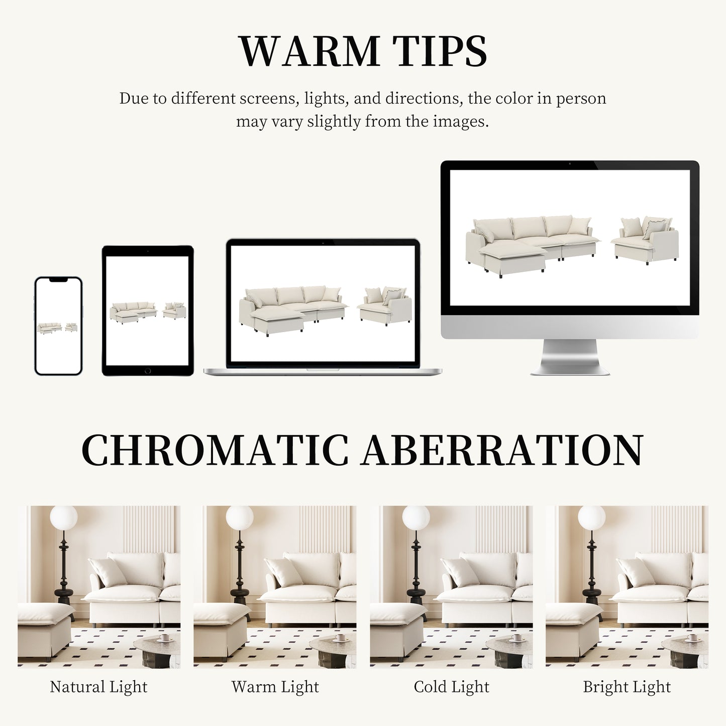 [New+Video] 3 Piece Living Room Sofa Set,Modular L Shaped Chenille Sectional Couch,Upholstered 3 Seater Sofa & Armchair & Movable Ottoman,5 Seat Indoor Furniture for Office,Bedroom,Apartment,2 Colors