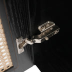 30-inch bathroom vanity crafted from natural materials, featuring handmade rattan doors and soft-closing mechanisms