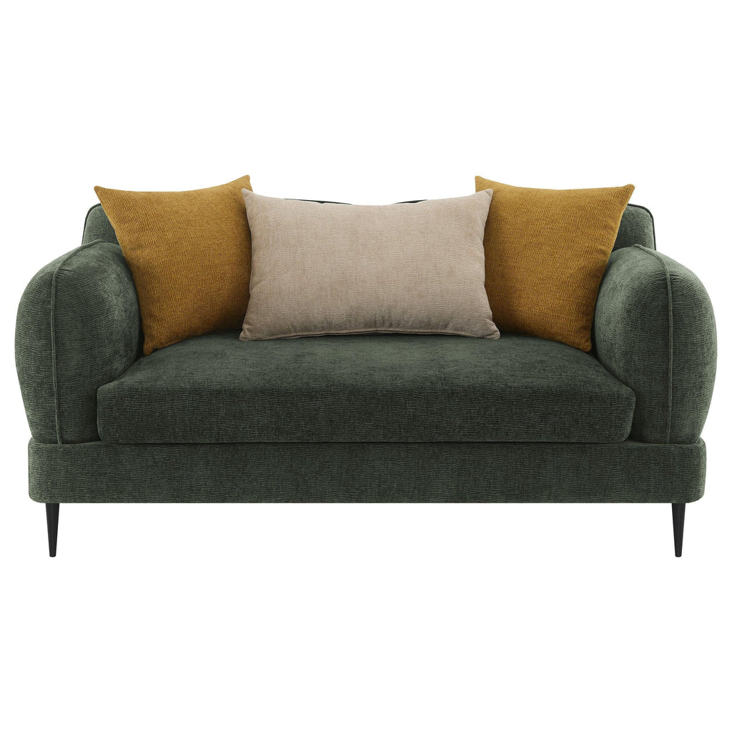Repley Green Upholstered Sofa Set - Chenille Design.