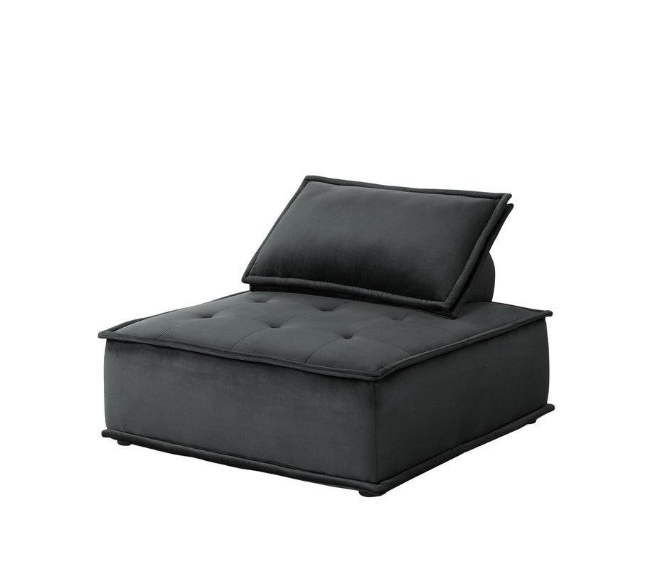 Aveline Black Velvet Lounge Chairs Set of 2.