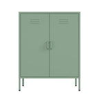 Naomi 32' Metal Accent Cabinet in Sage Green