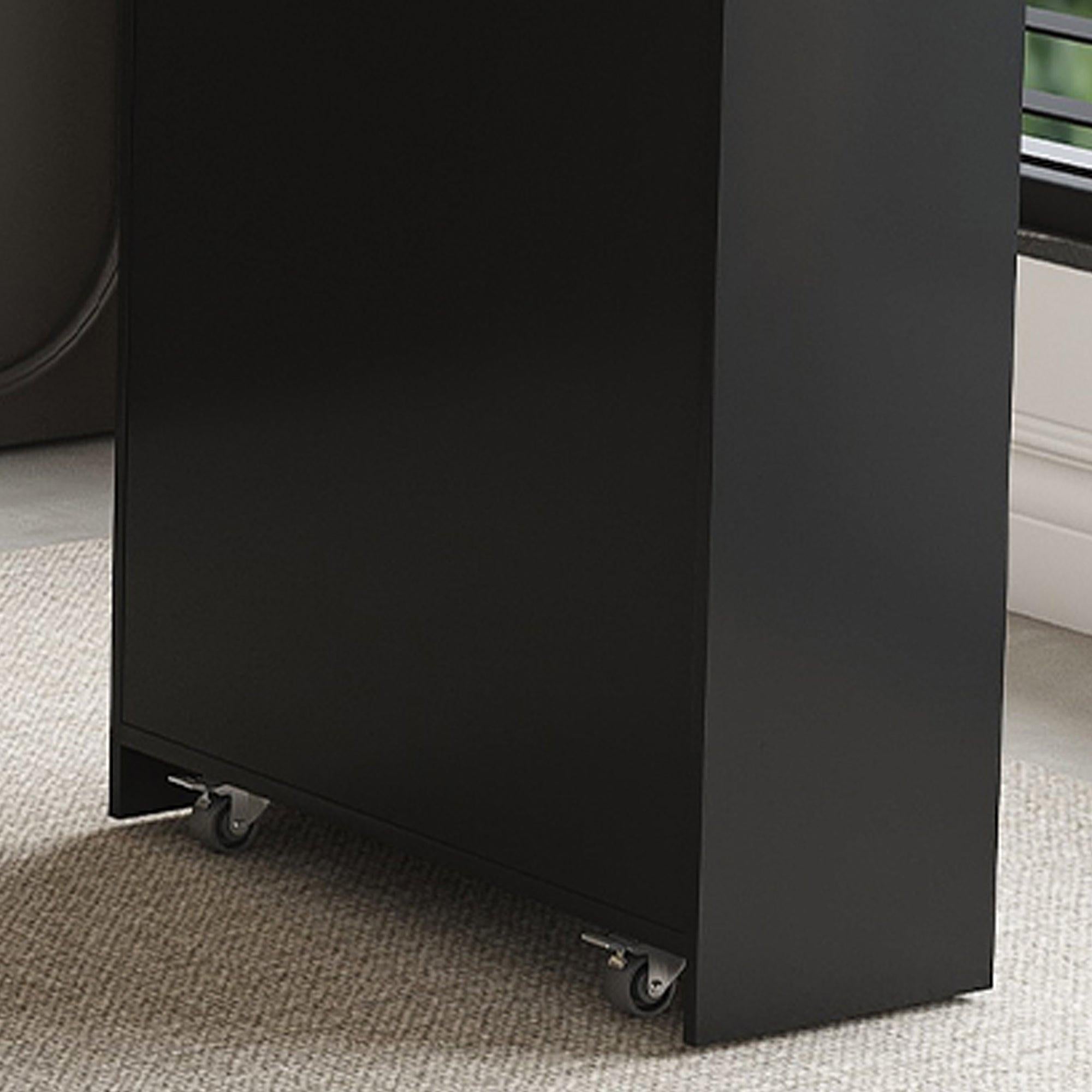 Expandable Kitchen Island with Power Outlet & Storage.