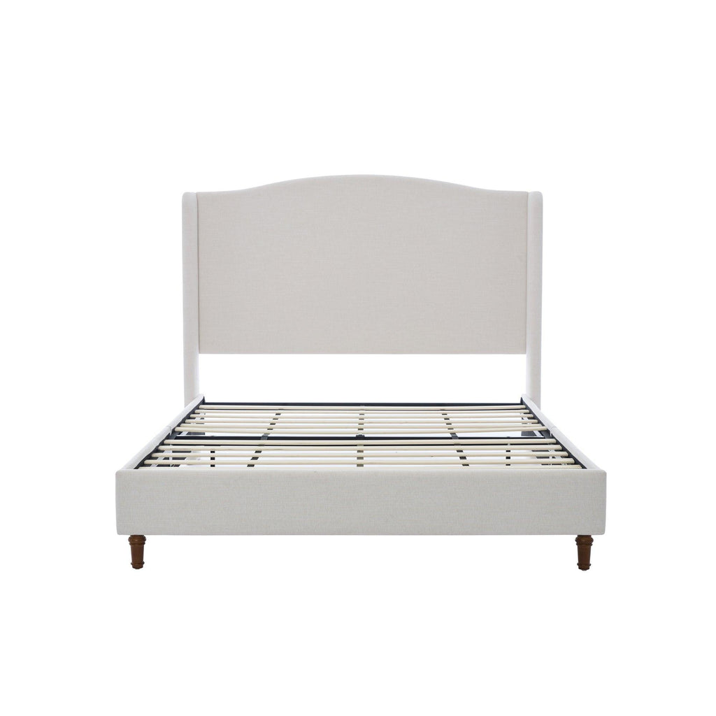 Minimalist Upholstered Queen Bed with 54' Headboard.