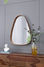 30"x38" Irrgeular Mirror with Wood Frame, Wall Mirror for Living Room Bathroom Entryway - Groovy Boardz