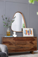 30"x38" Irrgeular Mirror with Wood Frame, Wall Mirror for Living Room Bathroom Entryway - Groovy Boardz