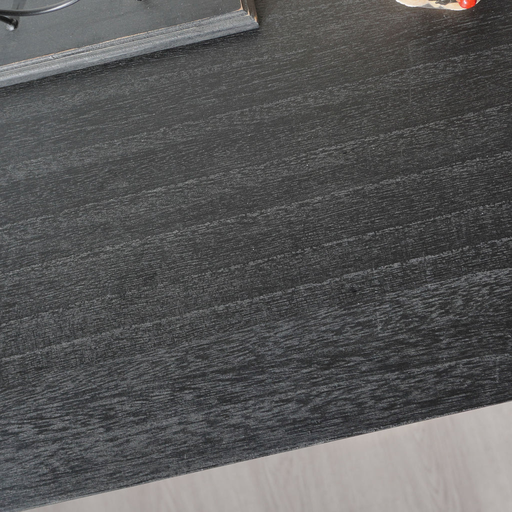 Modern Black Wood Storage Cabinet, 31in Accent Cabinet with Embossed Door for Living Room, Bedroom, or Entryway