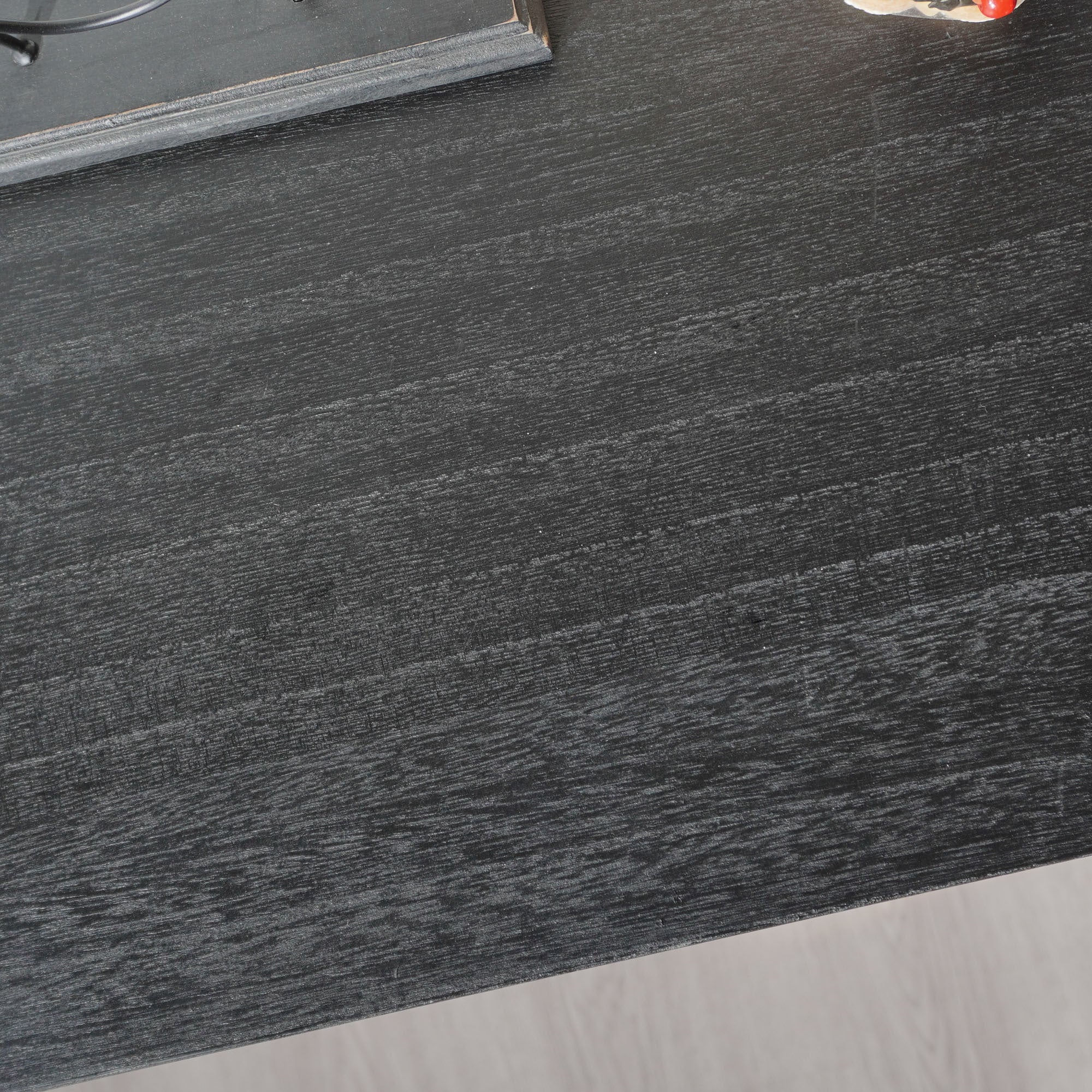 Modern Black Wood Storage Cabinet, 31in Accent Cabinet with Embossed Door for Living Room, Bedroom, or Entryway