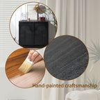 Modern Black Wood Storage Cabinet, 31in Accent Cabinet with Embossed Door for Living Room, Bedroom, or Entryway