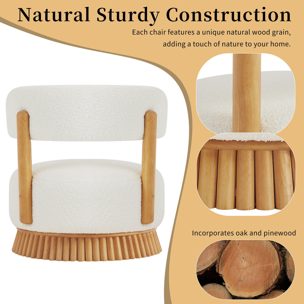 Modern Farmhouse Armless Chair for Living Room and Bedroom.
