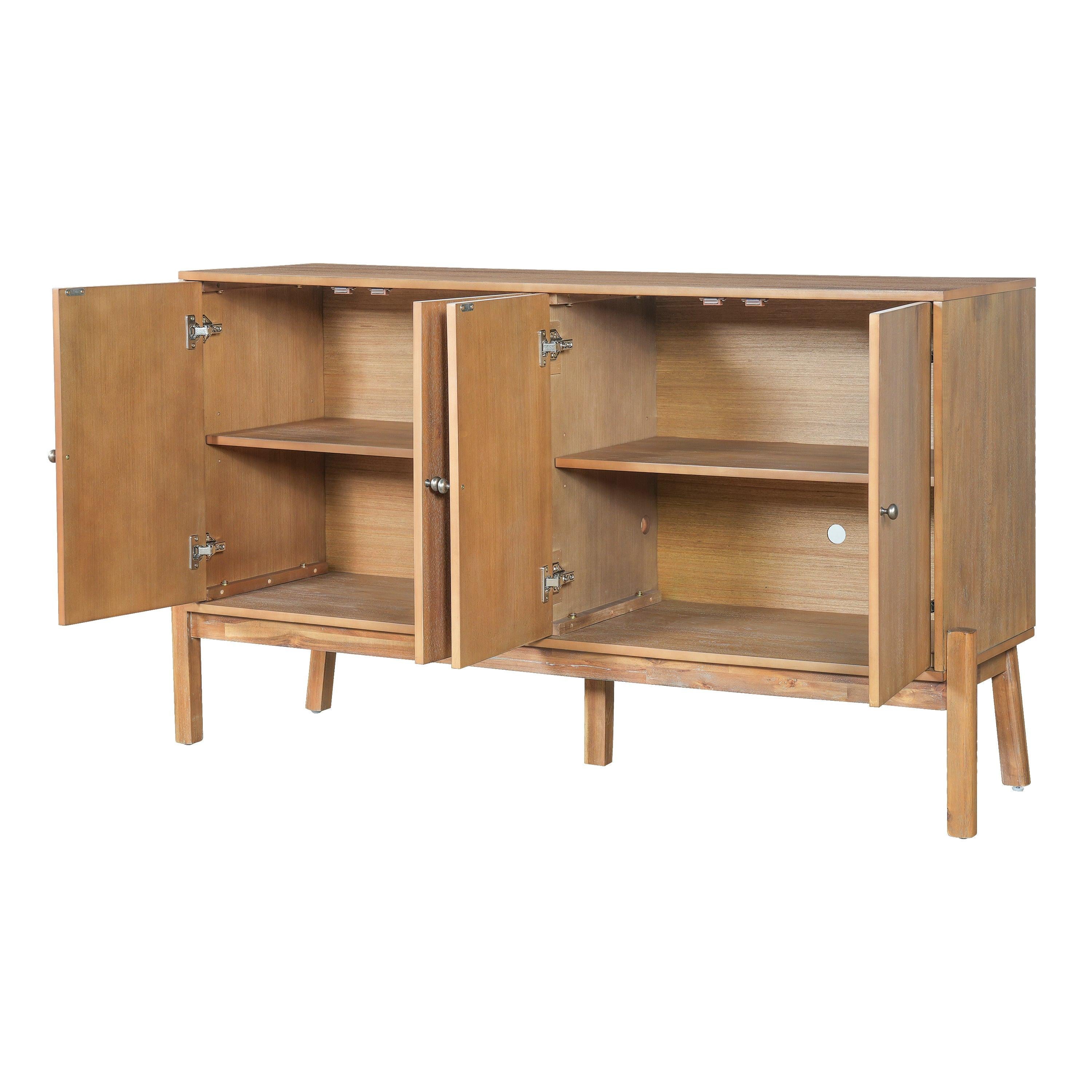 Vintage Sideboard Cabinet with 4-Door Storage.