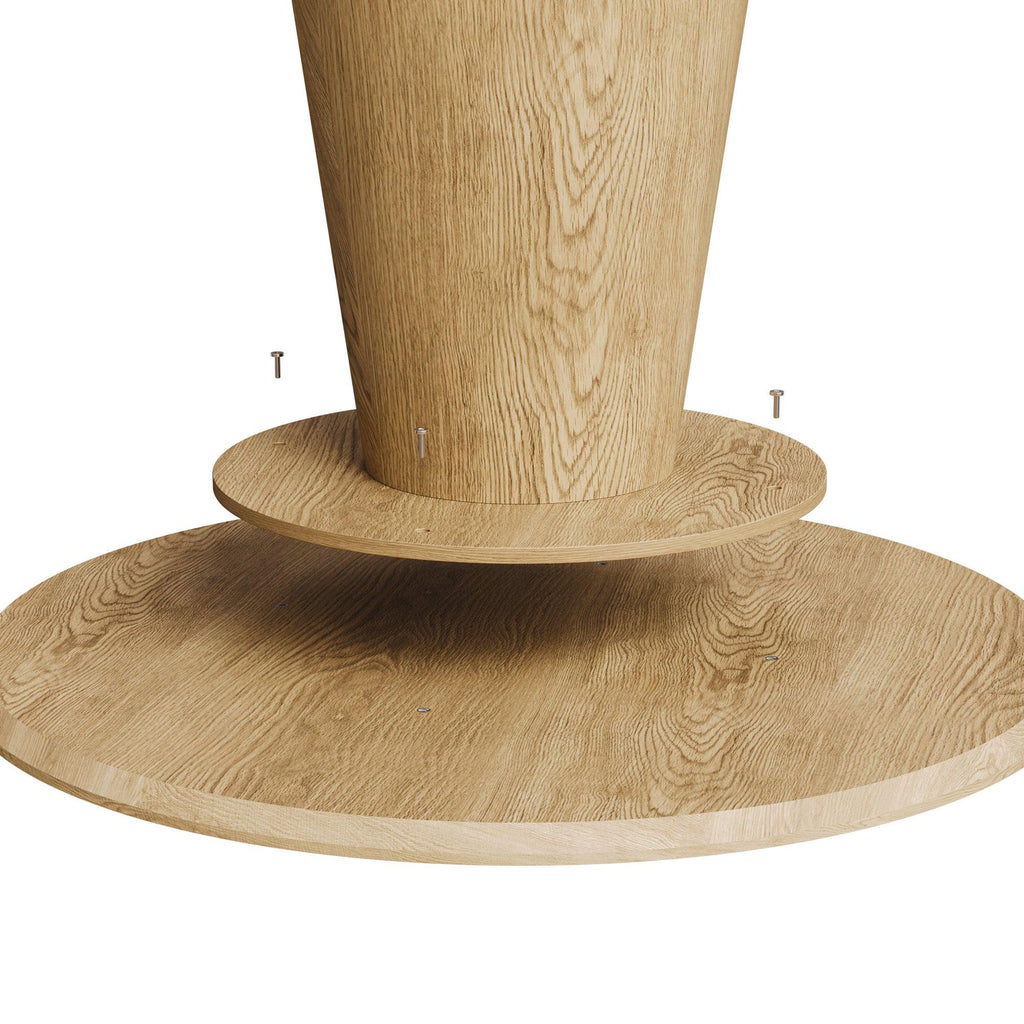 43 Inch Round MDF Dining Table for Modern Spaces.