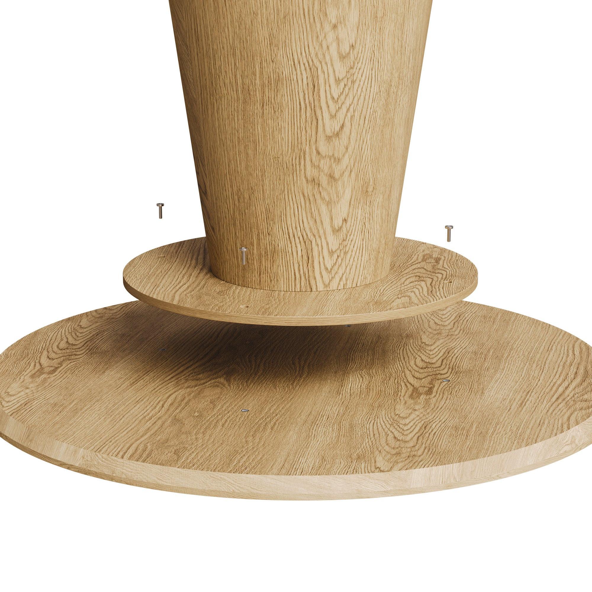 43 Inch Round MDF Dining Table for Modern Spaces.