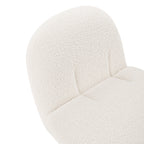 Edina Boucle Lounge Chair in White