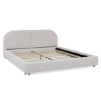 Queen Size Upholstered Bed Frame - Modern Minimalist Design.