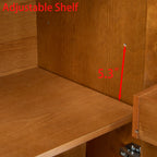 31.5" Liquor Cabinet with Wine Glass Holder & Wine Rack & Adjustable Shelf, Wine Cabinet, Kitchen Coffee Bar Cabinet, Rustic Sideboard Buffet  Cabinet with storage for Home Farmhouse Dining Room