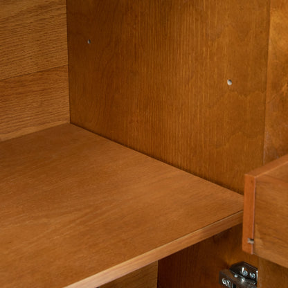 31.5" Liquor Cabinet with Wine Glass Holder & Wine Rack & Adjustable Shelf, Wine Cabinet, Kitchen Coffee Bar Cabinet, Rustic Sideboard Buffet  Cabinet with storage for Home Farmhouse Dining Room