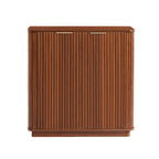 31.5'' Buffet Cabinet Sideboard with Storage Curved wave Design for Bedroom, Living Room, Hallway, Walnut,31.5''W x 15.75''D x 31.5''H. Sideboard