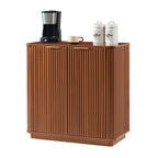 31.5'' Buffet Cabinet Sideboard with Storage Curved wave Design for Bedroom, Living Room, Hallway, Walnut,31.5''W x 15.75''D x 31.5''H. Sideboard