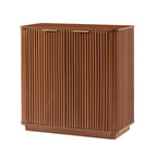 31.5'' Buffet Cabinet Sideboard with Storage Curved wave Design for Bedroom, Living Room, Hallway, Walnut,31.5''W x 15.75''D x 31.5''H. Sideboard