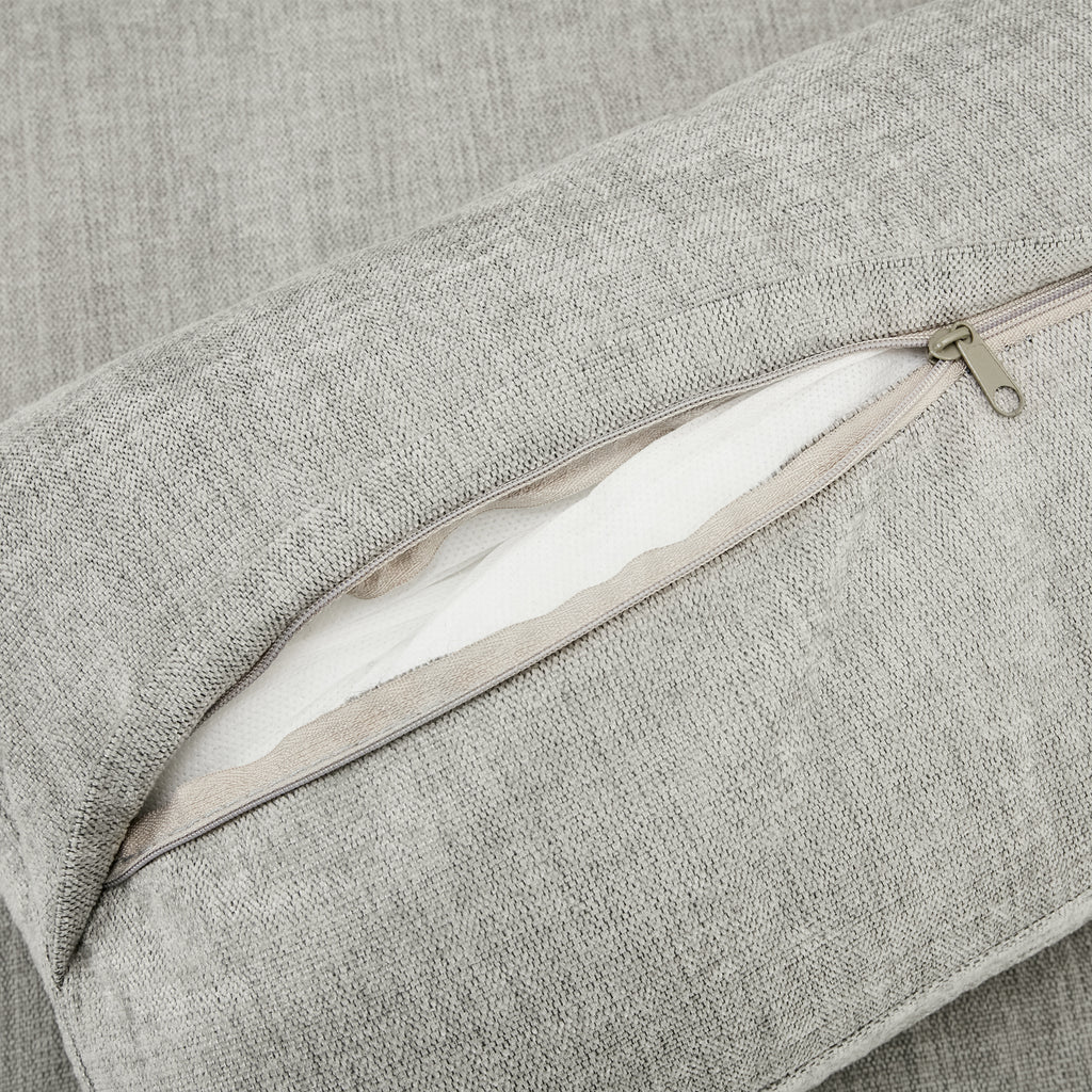 31.9' Cozy Upholstered Armchair Oversized Comfy Cloud Sofa Double Cushion Single Sofa Plush Cushion Armchair for Living Room, Light Grey