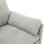 31.9' Cozy Upholstered Armchair Oversized Comfy Cloud Sofa Double Cushion Single Sofa Plush Cushion Armchair for Living Room, Light Grey