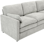 31.9' Cozy Upholstered Armchair Oversized Comfy Cloud Sofa Double Cushion Single Sofa Plush Cushion Armchair for Living Room, Light Grey