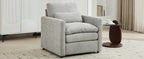 31.9' Cozy Upholstered Armchair Oversized Comfy Cloud Sofa Double Cushion Single Sofa Plush Cushion Armchair for Living Room, Light Grey