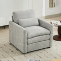 31.9' Cozy Upholstered Armchair Oversized Comfy Cloud Sofa Double Cushion Single Sofa Plush Cushion Armchair for Living Room, Light Grey