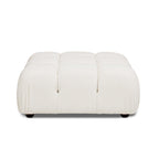 Marcel 36' Modular Modern Cocktail Ottoman in White Boucle.