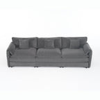 Modular Sectional Sofa in Grey - Deep Seat Comfort.
