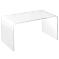 32" Long Rectangle All Acrylic 15mm Thick Waterfall Coffee Table, Clear - Groovy Boardz