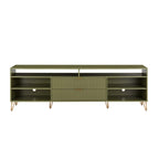 Dumbo 85' Fluted TV Stand in Olive Green