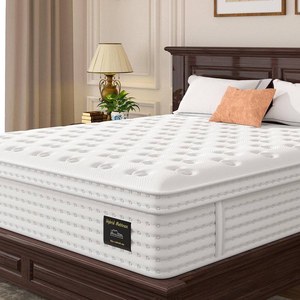 14' King Size Hybrid Mattress - Perfect Comfort for Sleep.