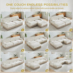 Modular Chesterfield Style Sofa with Tassel Skirt.
