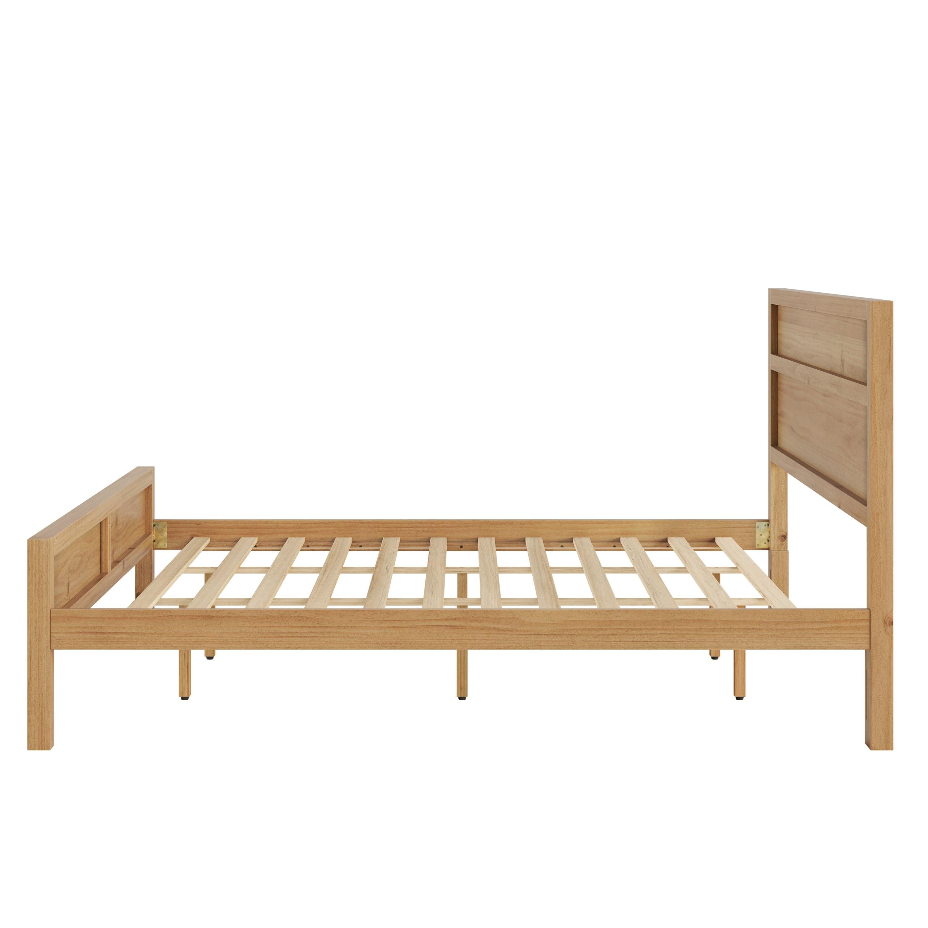 Maddox Modern Wood King Panel Bed - A Stylish Choice.