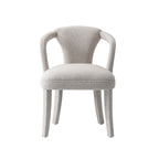 Palmer Upholstered Tweed Armchair in Silver Lining